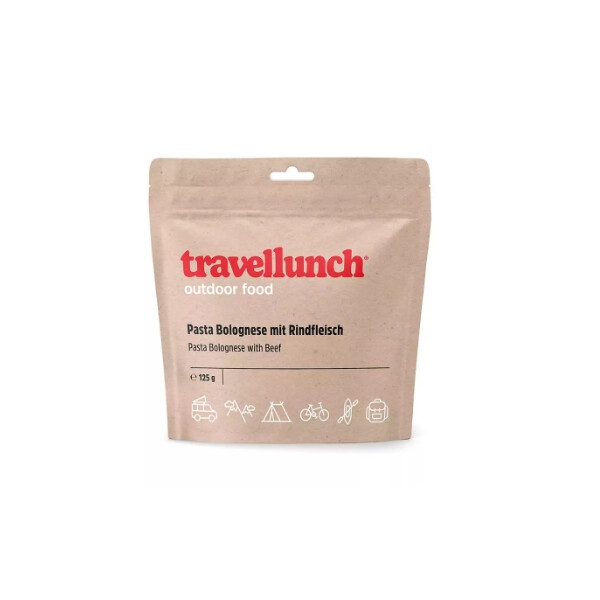 Travellunch Hauptgericht Nudeln Bolognese mit Rindfleisch 125 g