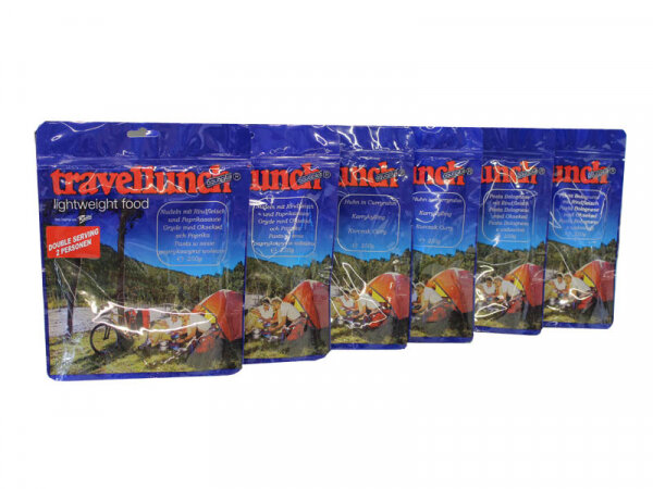 6 x 250 g Travellunch Bestseller Mix II, Trockennahrung